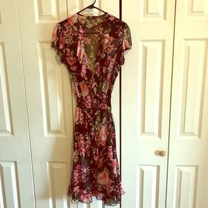 Delicate floral Wrap dress‼️EUC DROPPED to $13‼️